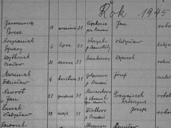 1945: spis uczniów pierwszego powojennego roku&nbsp;szkolnego
