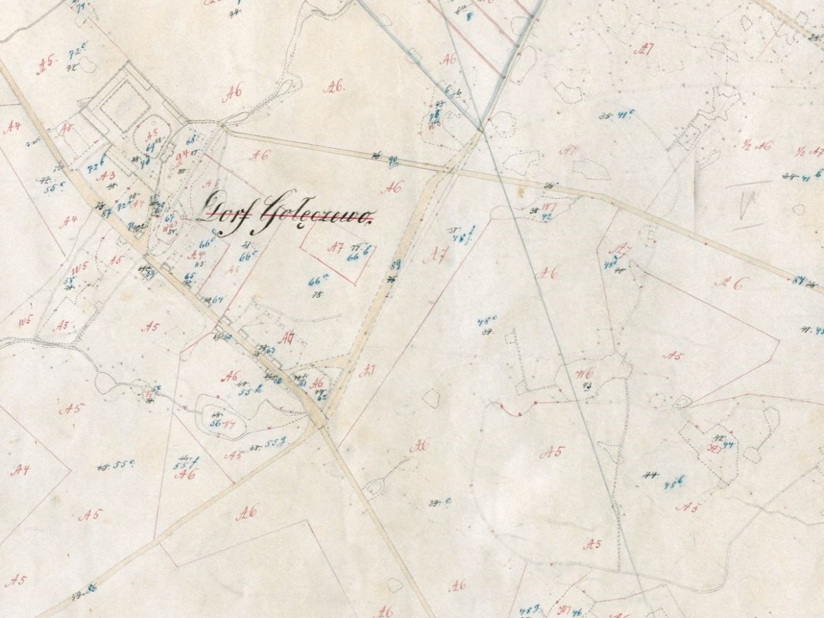 1861: XIX-wieczne Golęczewo na mapie&nbsp;katastralnej